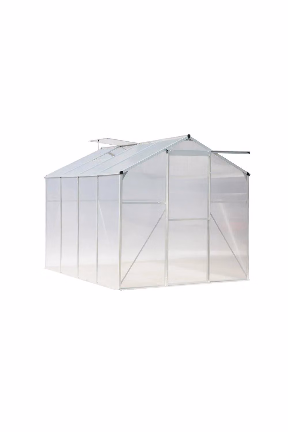 Garden Sanctuary Aluminium and Polycarbonate Outdoor Greenhouse with Window Opening, W/D/H: 243.84 x 182.88 x 183.0 cm – 2