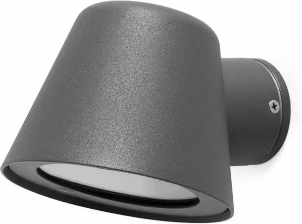 Netlighting Gina Modern Outdoor Wall Light in Grey and Black with Aluminium and Glass, IP44, GU10 – 3