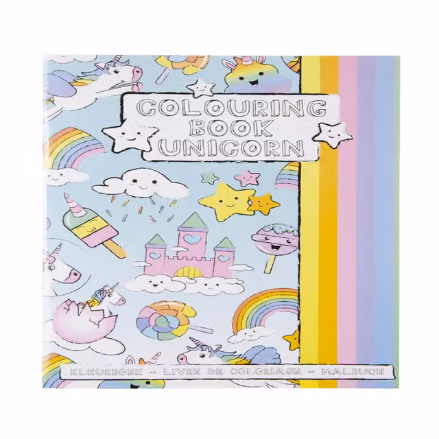 LG-Imports Pack of 12 A4 Unicorn Colouring Books with Sticker Sheets for Children, Multicolour