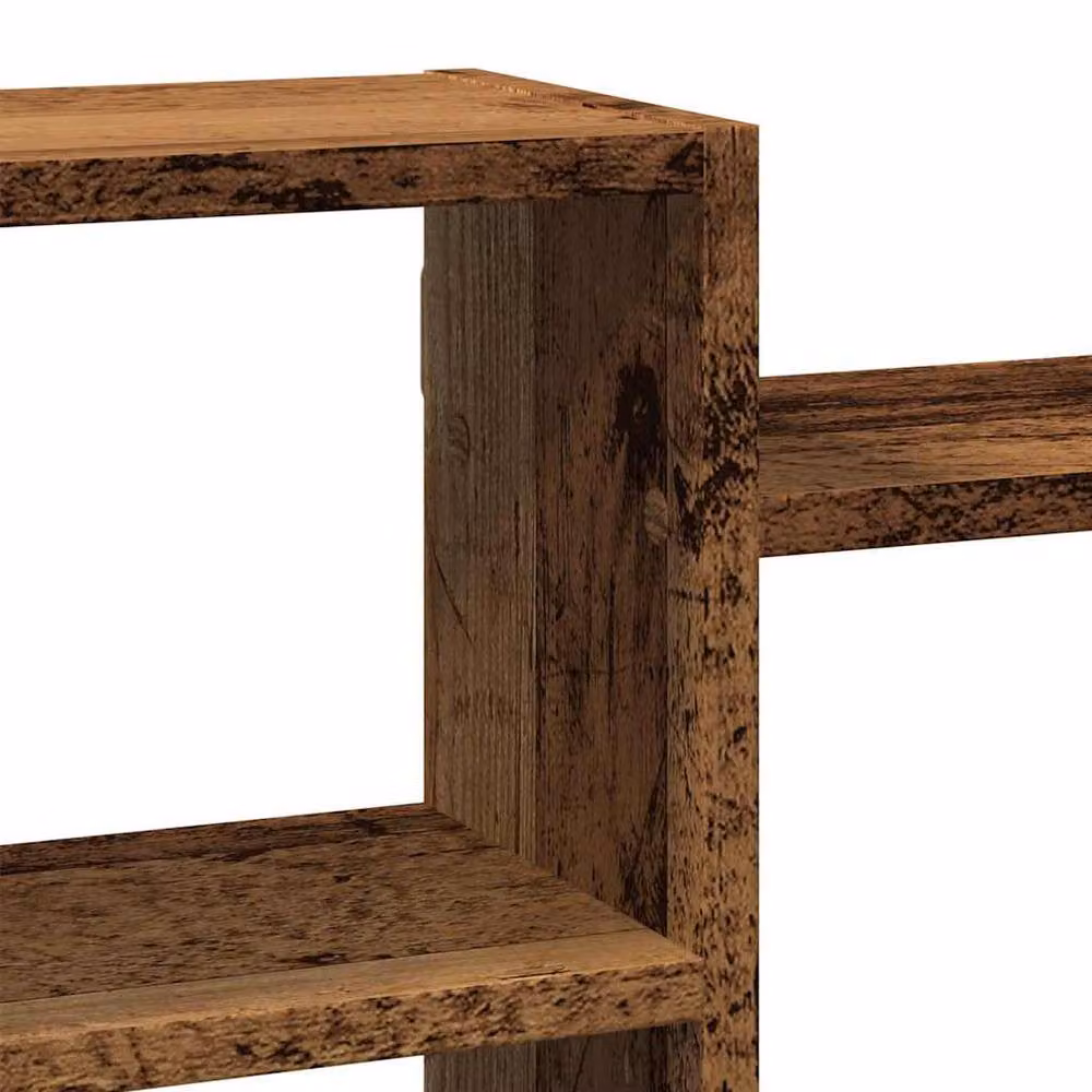 Berkfield Home Wall Shelf in Old Wood Brown, W/D/H: 129 x 18 x 42 cm – 5