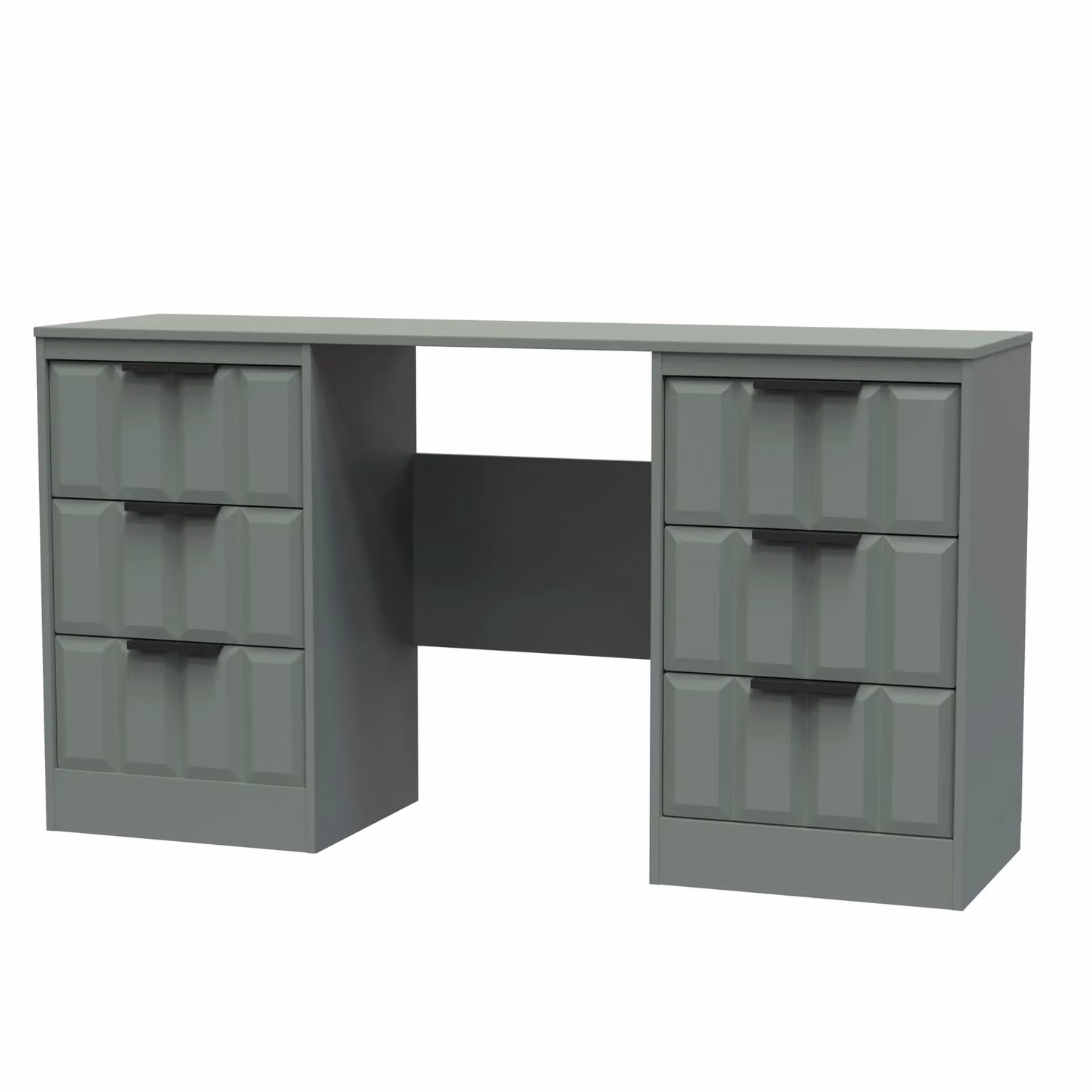 Ready Assembled 2 U Seattle 6 Drawer Kneehole Desk in Pale Green – 2
