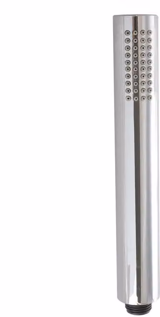 Nes Home Round Pencil Single Mode Handheld Shower Handset in Chrome Silver with Anti-Limescale Feature
