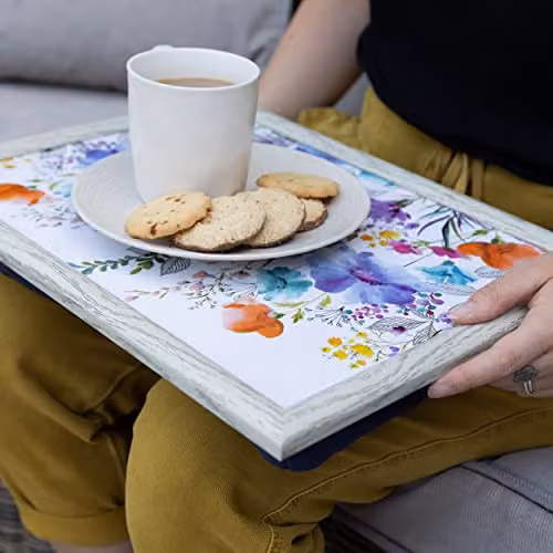 Creative Tops Meadow Floral Lap Tray with Cushion, Multi-Colour, W: 44 cm, D: 34 cm – 2