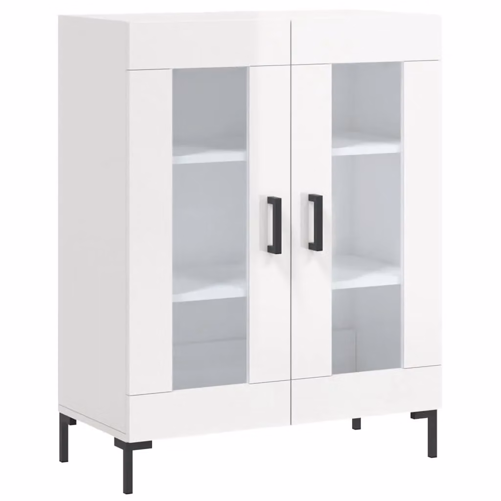 Berkfield Home High Gloss White Sideboard, W: 69.5 cm, D: 34 cm, H: 90 cm – 2