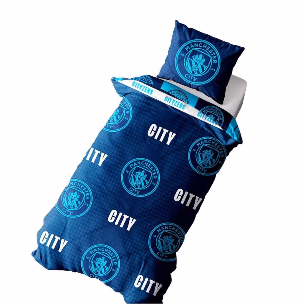 Manchester City FC Reversible Duvet Set and Pillowcase in Blue, W: 140 cm, H: 200 cm – 4