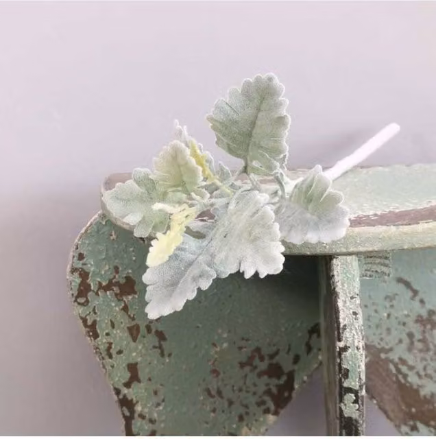 KDMD Dusty Miller Green Short Stem Artificial Plants, 4 Pack, Height: 33 cm