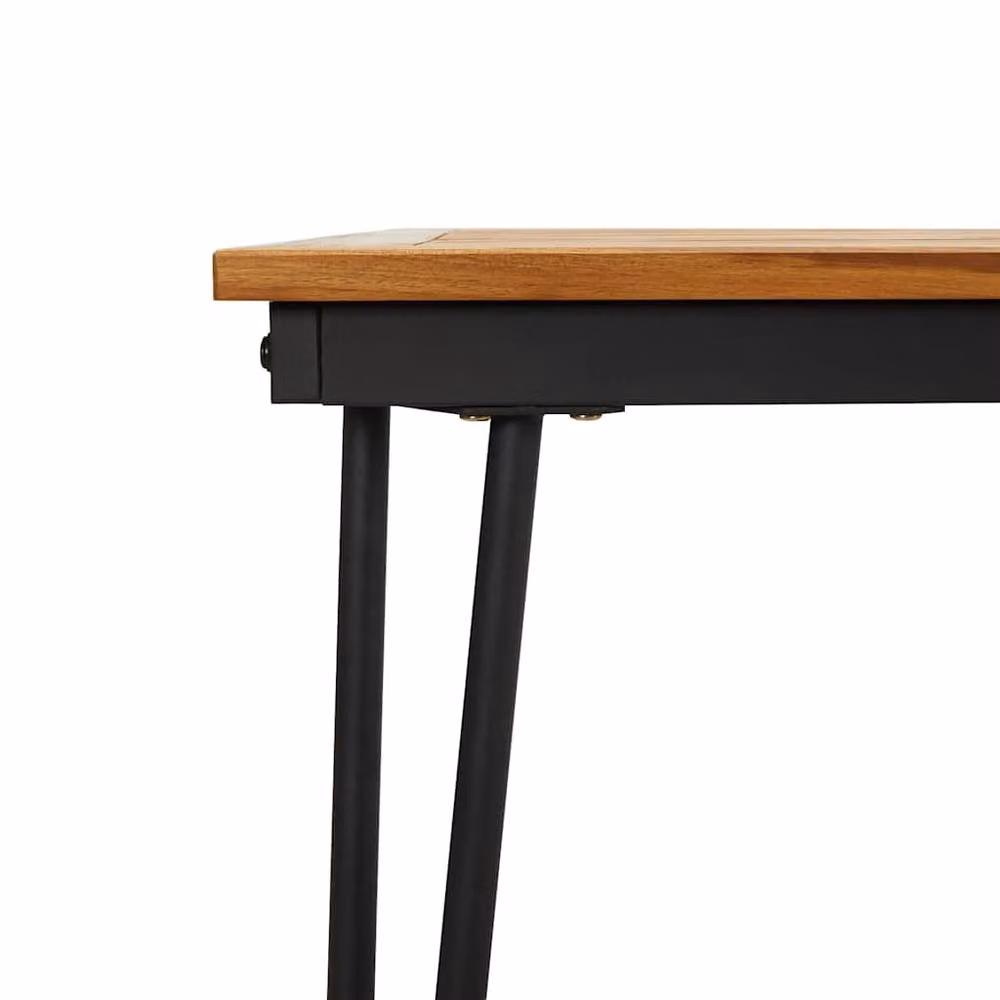 Berkfield Home Brown Acacia Wood Garden Table with Hairpin Legs W: 180 cm, D: 90 cm, H: 75 cm – 3