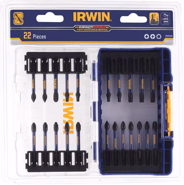 Irwin Impact Pro Performance 22 Piece Screwdriver Bit Set – 3