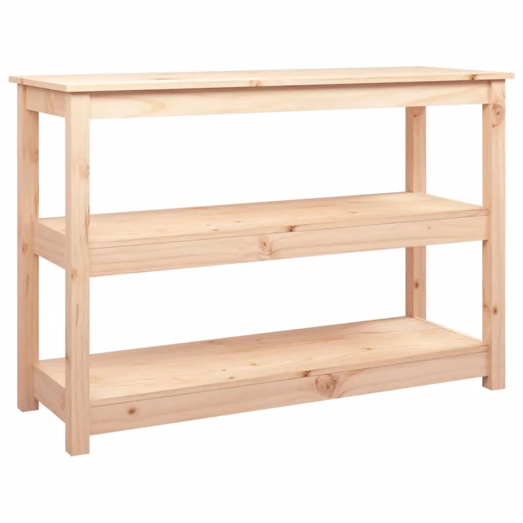 Berkfield Home Rustic Solid Wood Pine Console Table, Brown, W/D/H: 110 x 40 x 74 cm – 2