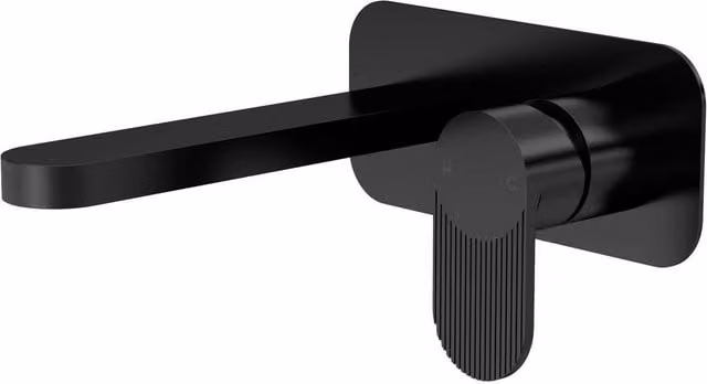 Balterley Two Handle Wall Mounted Basin Mixer in Matt Black