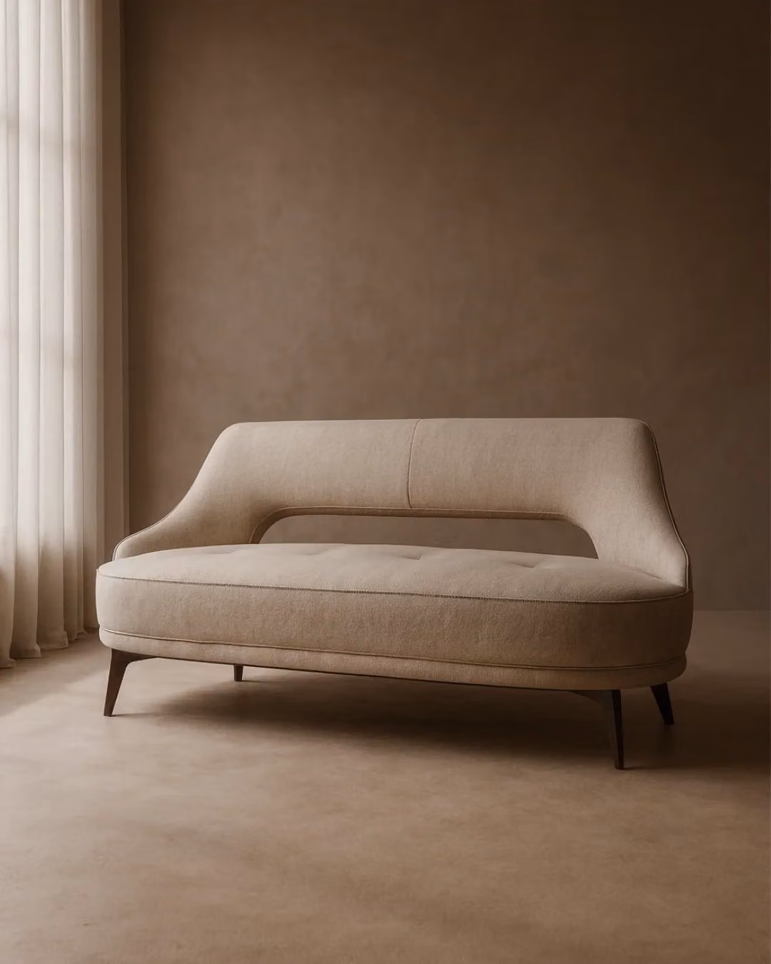 Tommy Franks Verna 2 Seater Upholstered Fabric Sofa in Beige