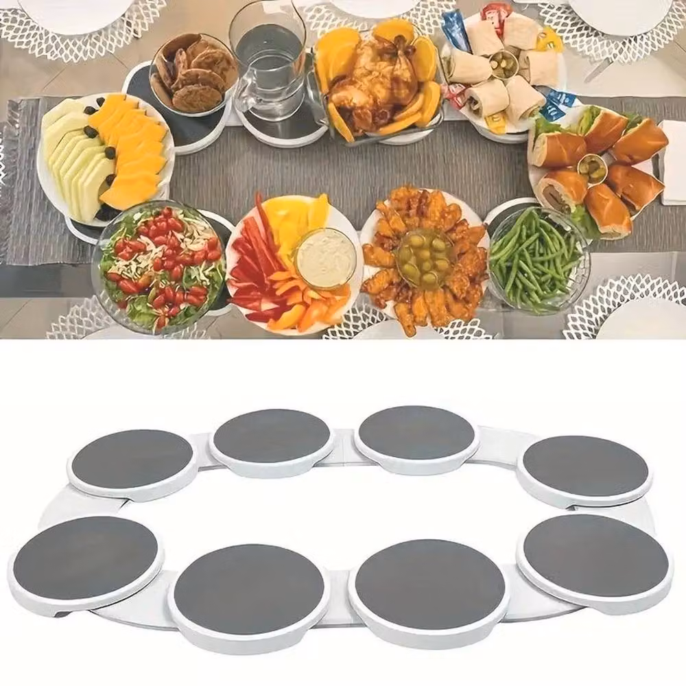PAWNORA Round 360 Degree Rotating Plastic Tray in Grey – 3