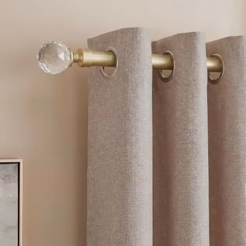 OHS Gold Crystal Ball Extendable Curtain Pole with Brackets and Finials – 2