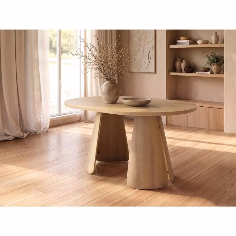 Solace+Co Ebony Oak Extendable Oval Dining Table and 4 Beige Elise Chairs Set