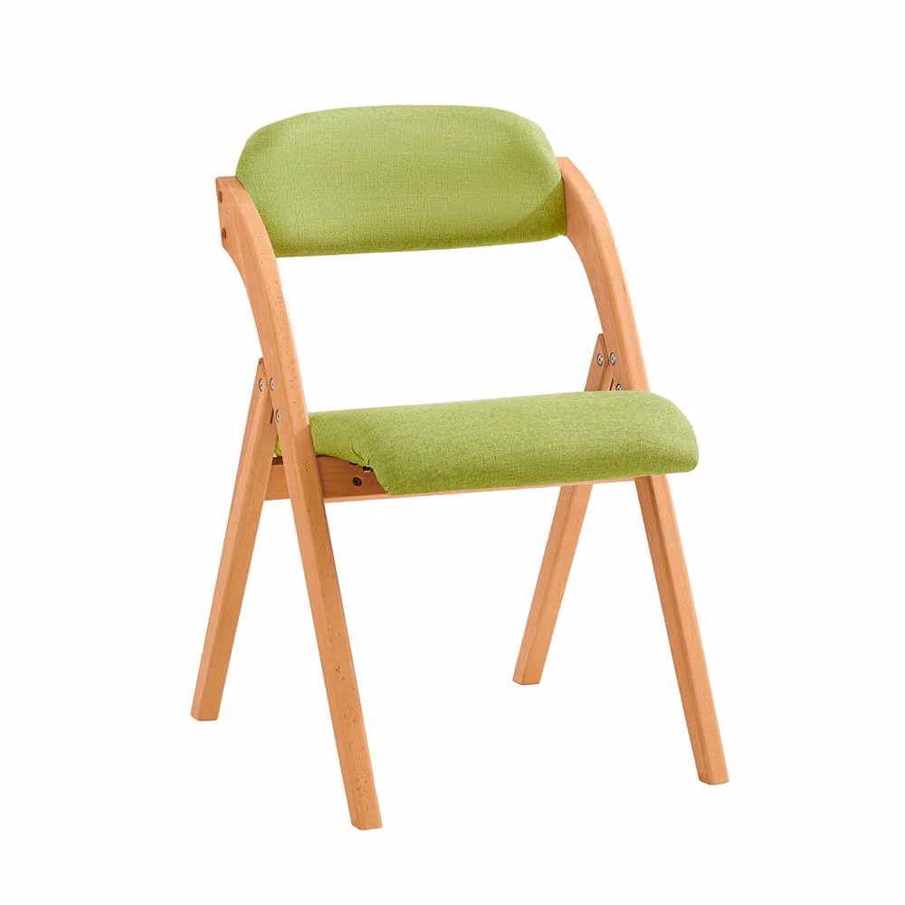 SoBuy Ergonomic Folding Wooden Chair in Green with Beech Wood Frame – 2