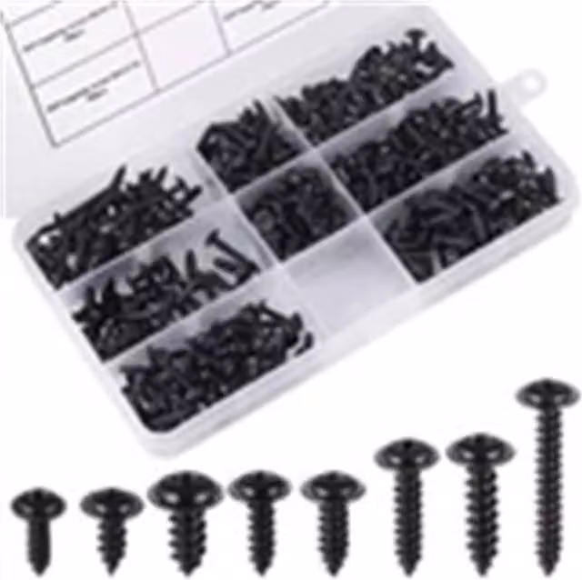 Nordara Black Self-Drilling Steel Wafer Head Phillips Screws for Timber and Metal, Length: 165 mm