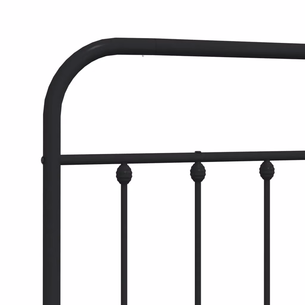Berkfield Home Classic Metal Headboard in Black, 150 cm – 3