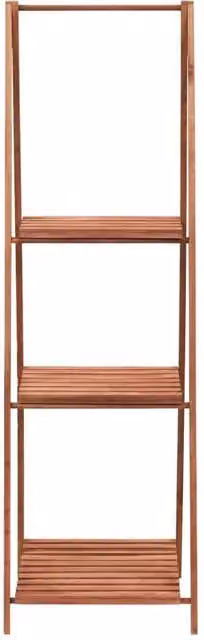 Berkfield Home Wooden Ladder Plant Stand in Brown, W/D/H: 45 x 40 x 145 cm