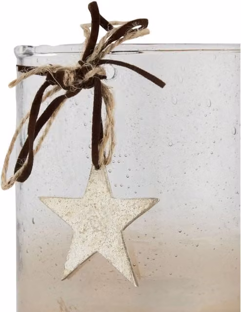 KDMK Enchanting Ombre Star Candle Holder in Coffee Brown Multicolour Glass
