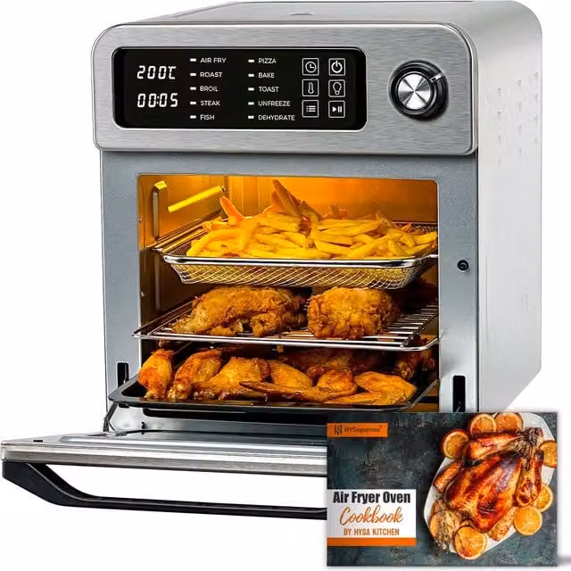 HYSapientia 15L Air Fryer Oven with Digital Knob, 1700W, Silver – 1