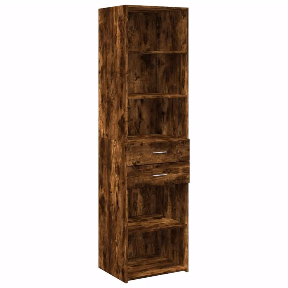 Berkfield Home Smoked Oak Highboard in Brown, W/D/H: 50 x 42.5 x 185 cm – 2