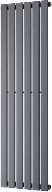 Typhoon Anthracite Designer Single Panel Wall Radiator, W: 40.8 cm, H: 140 cm