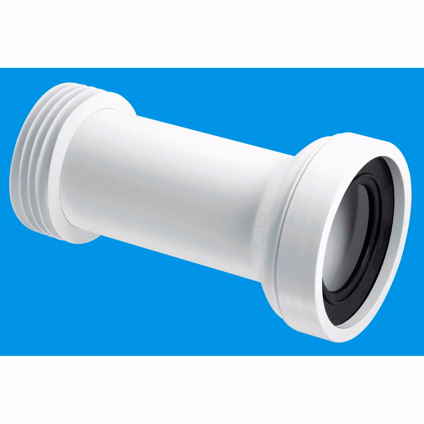 McAlpine WC-CON2 Straight Adjustable Length Rigid WC Connector in White – 2