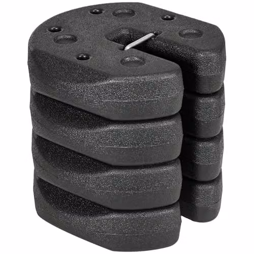 Outsunny Gazebo Weight Set of 4 in Black, 12kg Total Weight with Reinforcement Pins