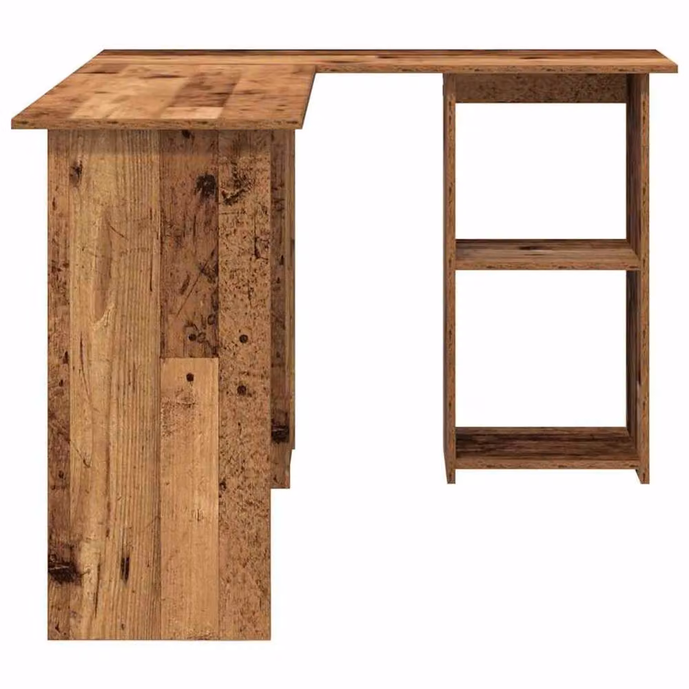 Berkfield Home Old Wood Computer Desk in Brown, Engineered Wood – 4
