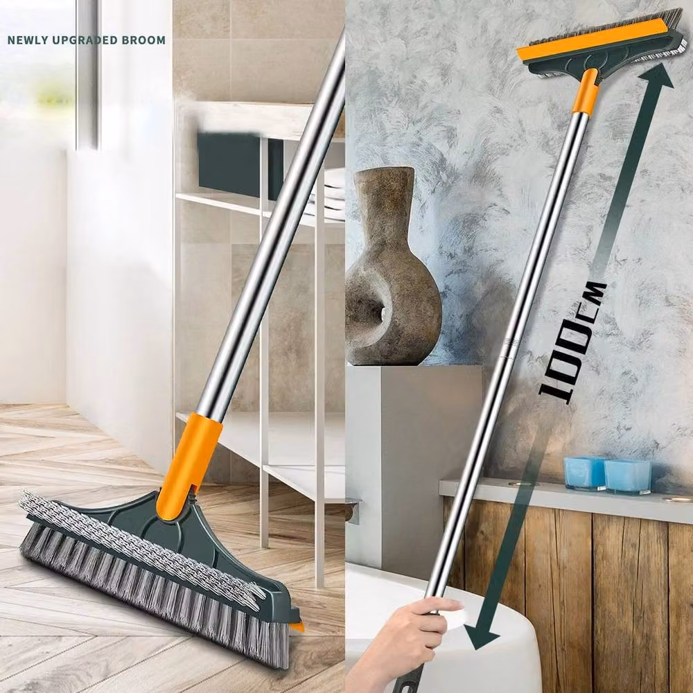 PAWNORA 3 in 1 Floor Scrub Brush with Scraper, Yellow and Green – 6
