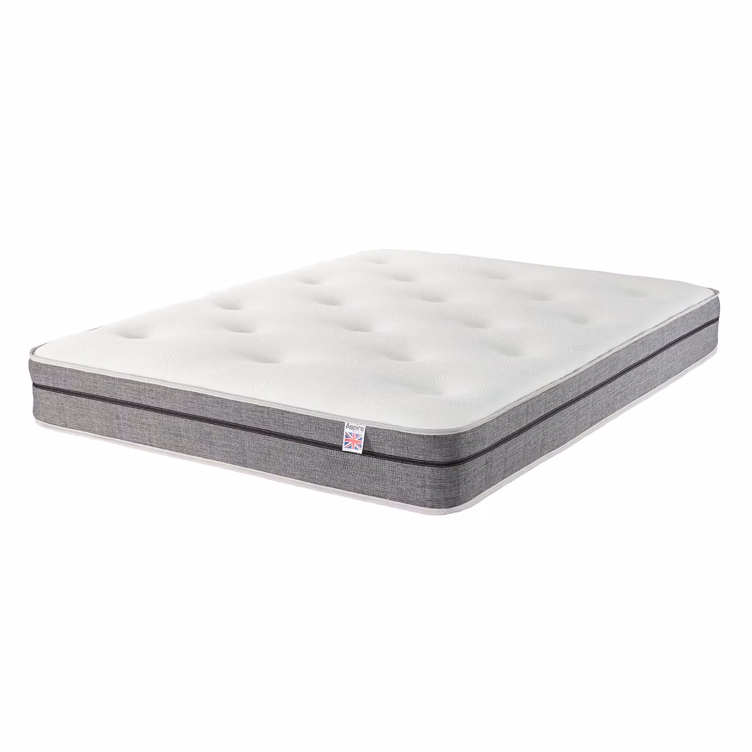 Aspire Small Single Hybrid Memory Foam Tufted Bonnell Spring Mattress in White – 2