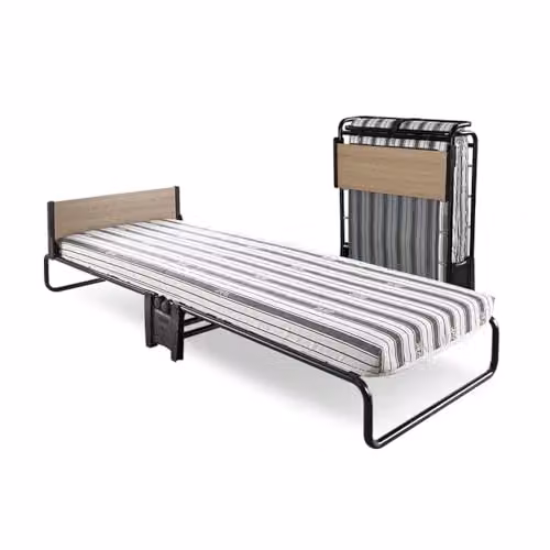 JAY-BE Revolution Single Folding Bed with Rebound Spring Mattress, Black, W/D/H: 90 x 190 x 26 cm – 1