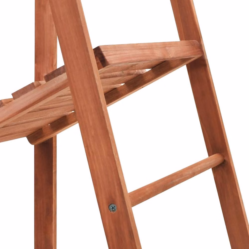 Berkfield Home Wooden Ladder Plant Stand in Brown, W/D/H: 45 x 40 x 145 cm – 2