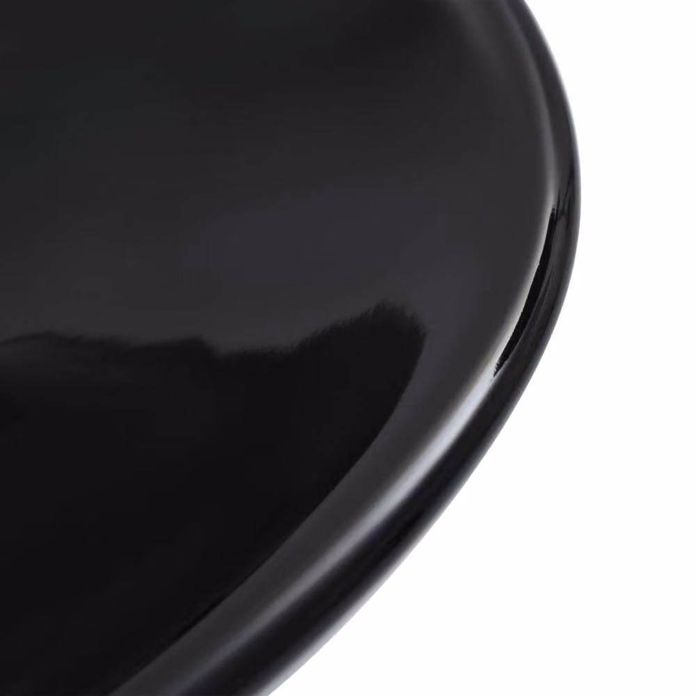 Berkfield Home Asymmetric Ceramic Countertop Wash Basin, Black, W: 58.5 cm, D: 39 cm, H: 14 cm – 3