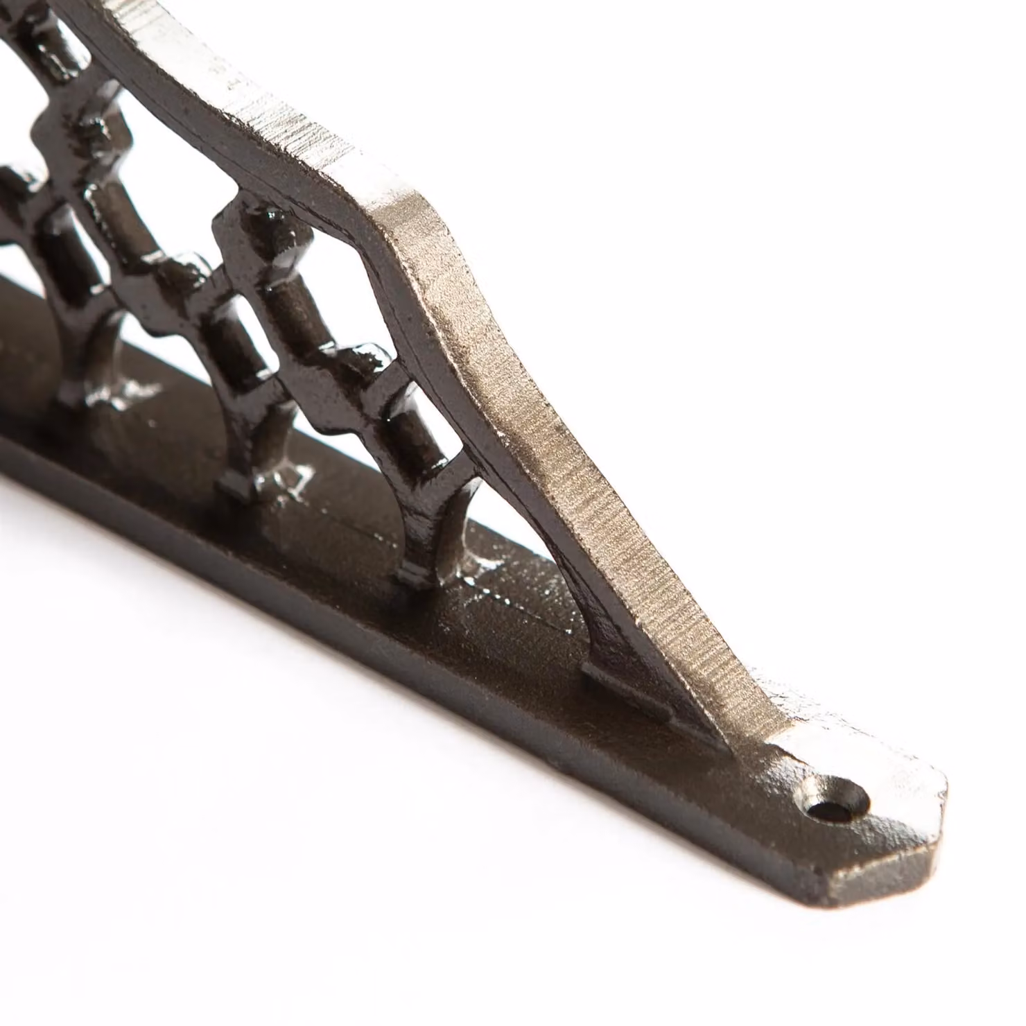 Hammer and Tongs Honeycomb Iron Shelf Bracket, Grey, Pack of 6 – 3