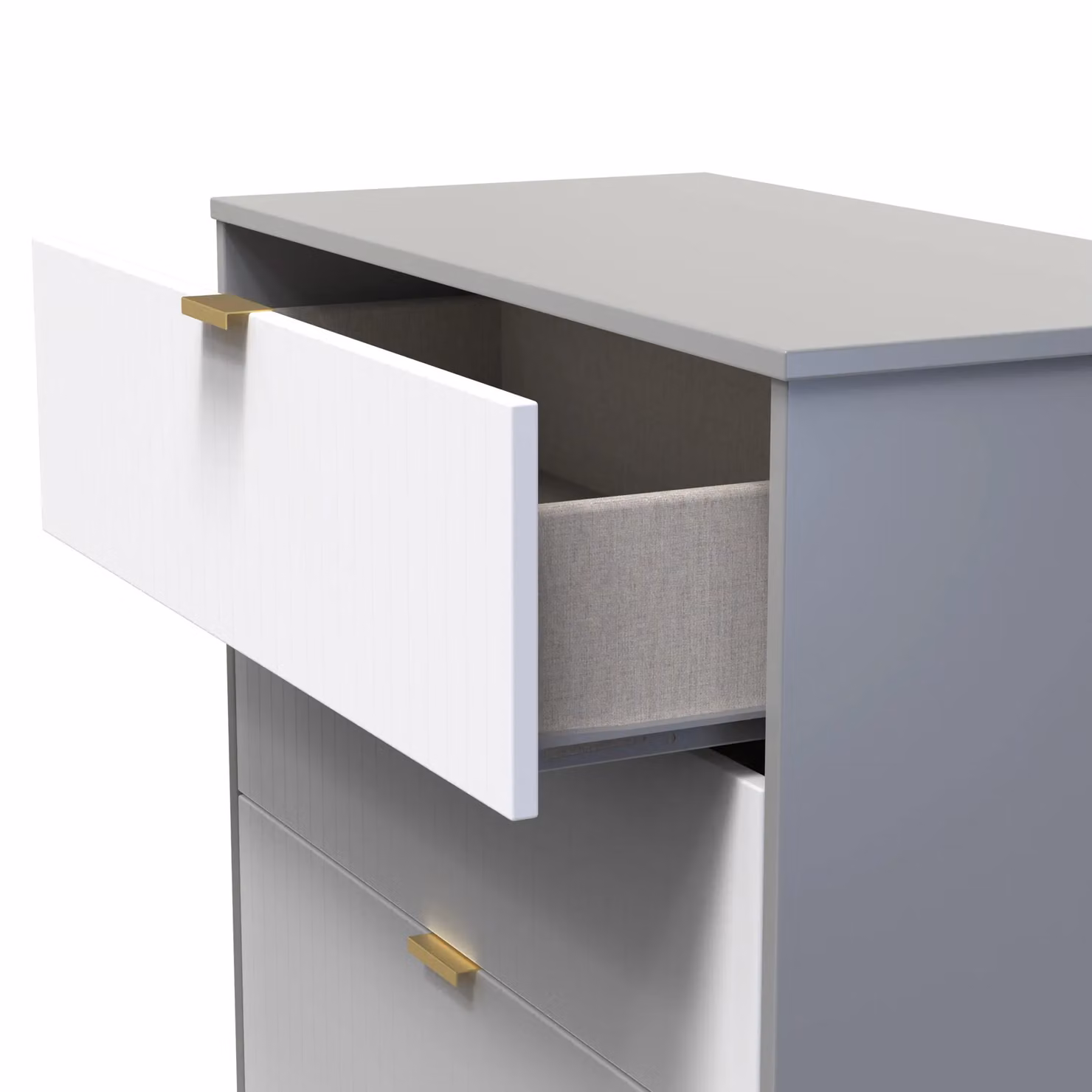 Ready Assembled 2 U Denver 3 Drawer Deep Chest in Mid Grey – 3