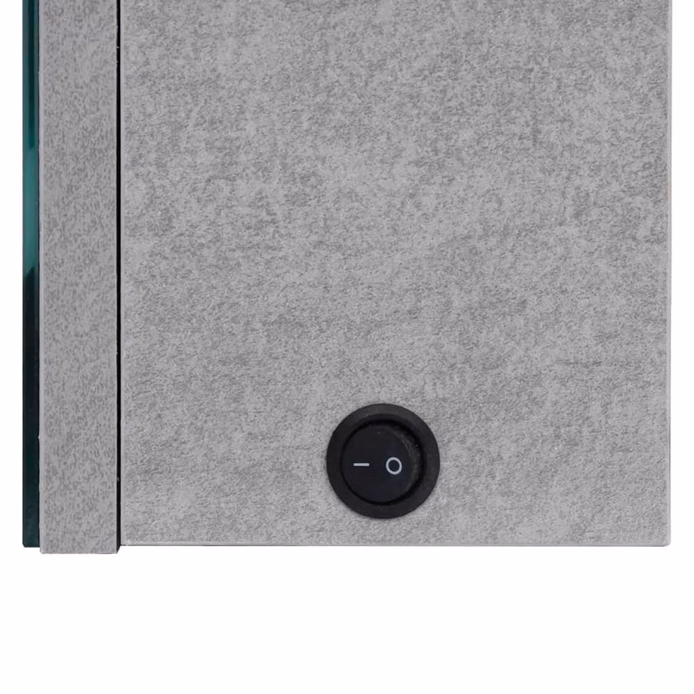 Berkfield Home LED Bathroom Mirror Cabinet in Concrete Grey, W: 50 cm, D: 14 cm, H: 60 cm – 3