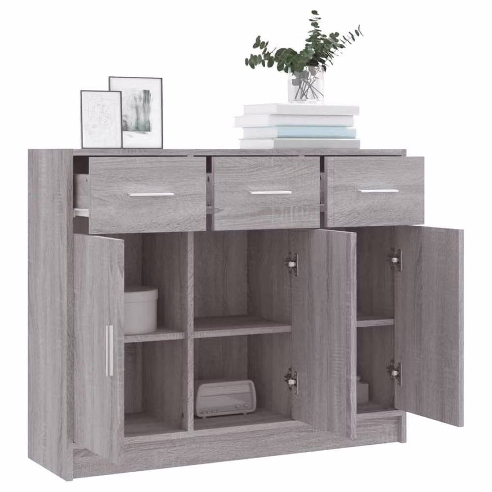 Berkfield Home Grey Sonoma Sideboard, W/D/H: 91 x 28 x 75 cm – 2