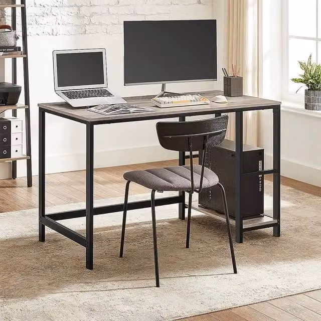 VASAGLE Modern Computer Desk in Fawn Brown and Beige – 1