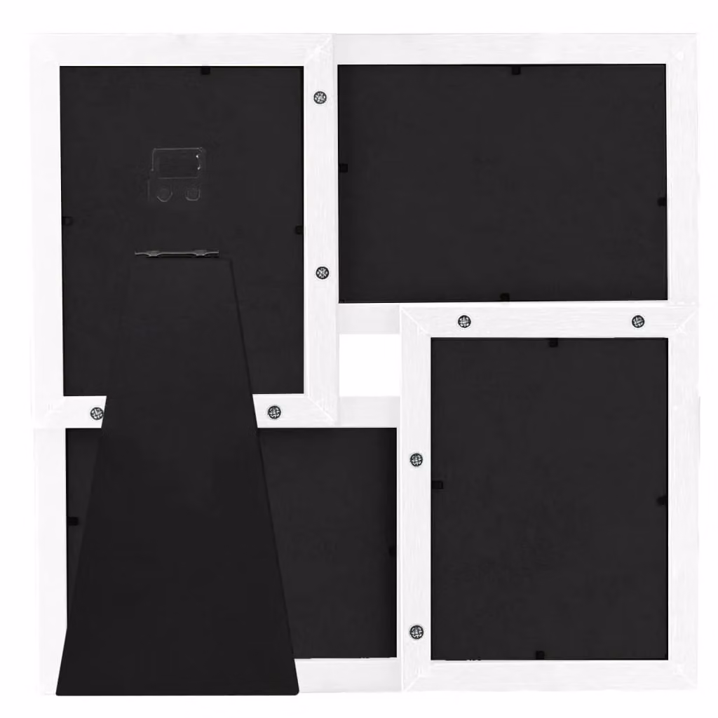 Berkfield Home Modern White Rectangular Collage Photo Frame for 4 Pictures, Size: 10 x 15 cm – 2