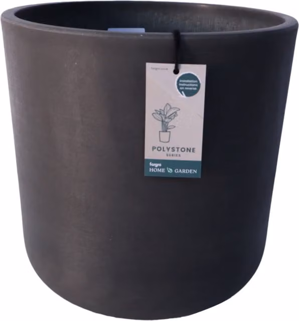 Fargro Home and Garden Egg Round Planter in Grey and Black