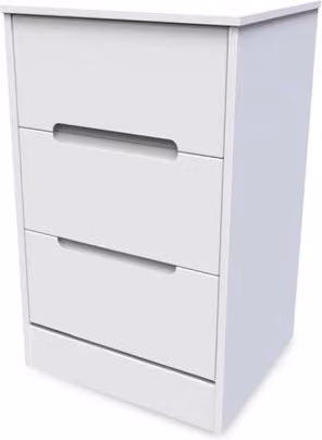 Welcome Monaco 3 Drawer Bedside Table in White