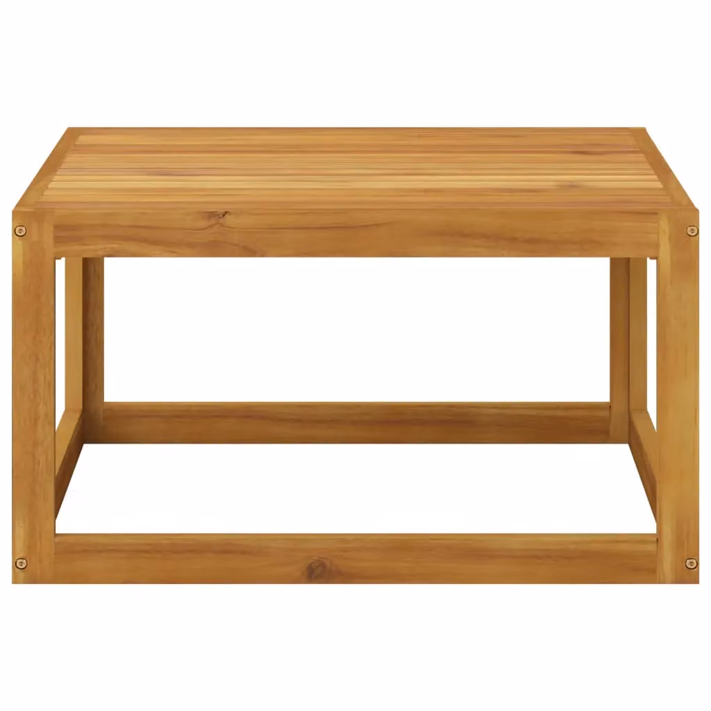 Berkfield Home Solid Acacia Wood Coffee Table in Brown, W/D/H: 68 x 68 x 29 cm – 2