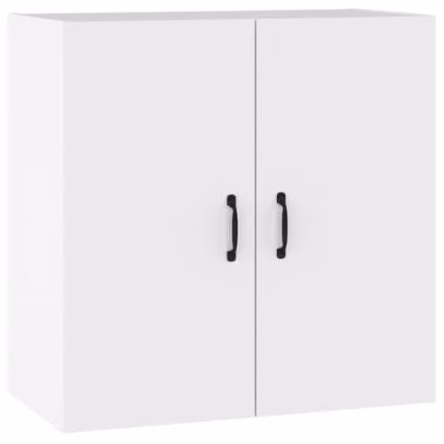 vidaXL White Wall-Mounted Floating Cabinet with Hinged Doors and Internal Shelves, W/D/H: 60 x 31 x 60 cm