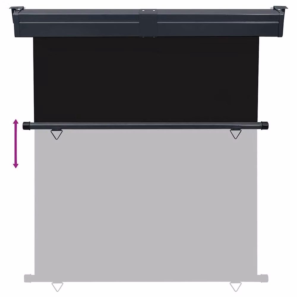 Berkfield Home Balcony Side Awning in Black, W/H: 160 x 250 cm – 3