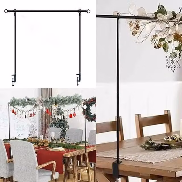 EONLION Metal Tabletop Display Pole Stand in Black, Height: 100 cm – 1