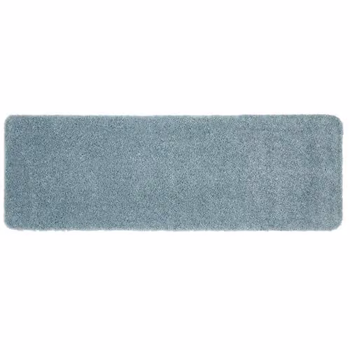 My Mat Blue Denim Non-Slip Washable Shaggy Pile Runner, W/D/H: 67 x 200 cm