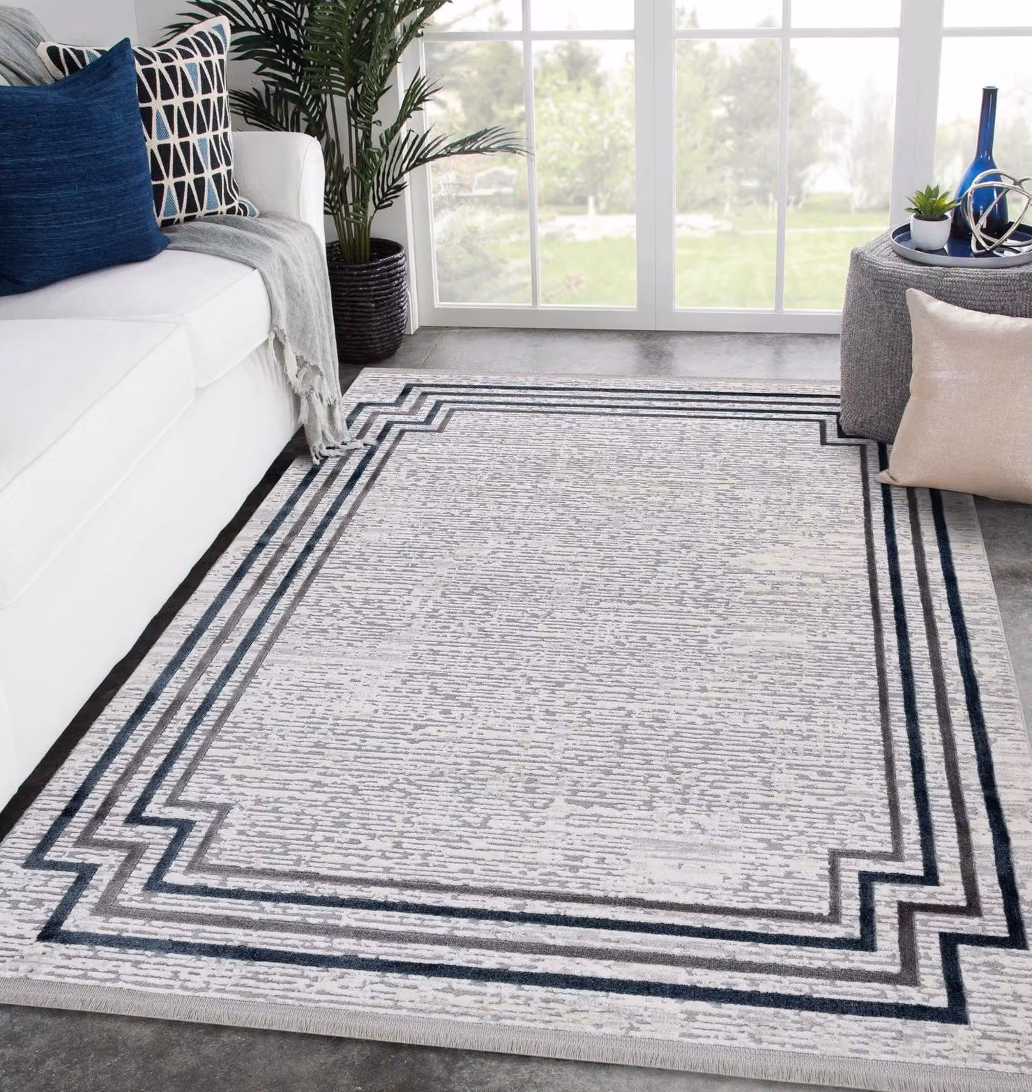 RugsX Tuls Modern Rectangular Rug in Beige and Grey, W: 160 cm, L: 220 cm – 2