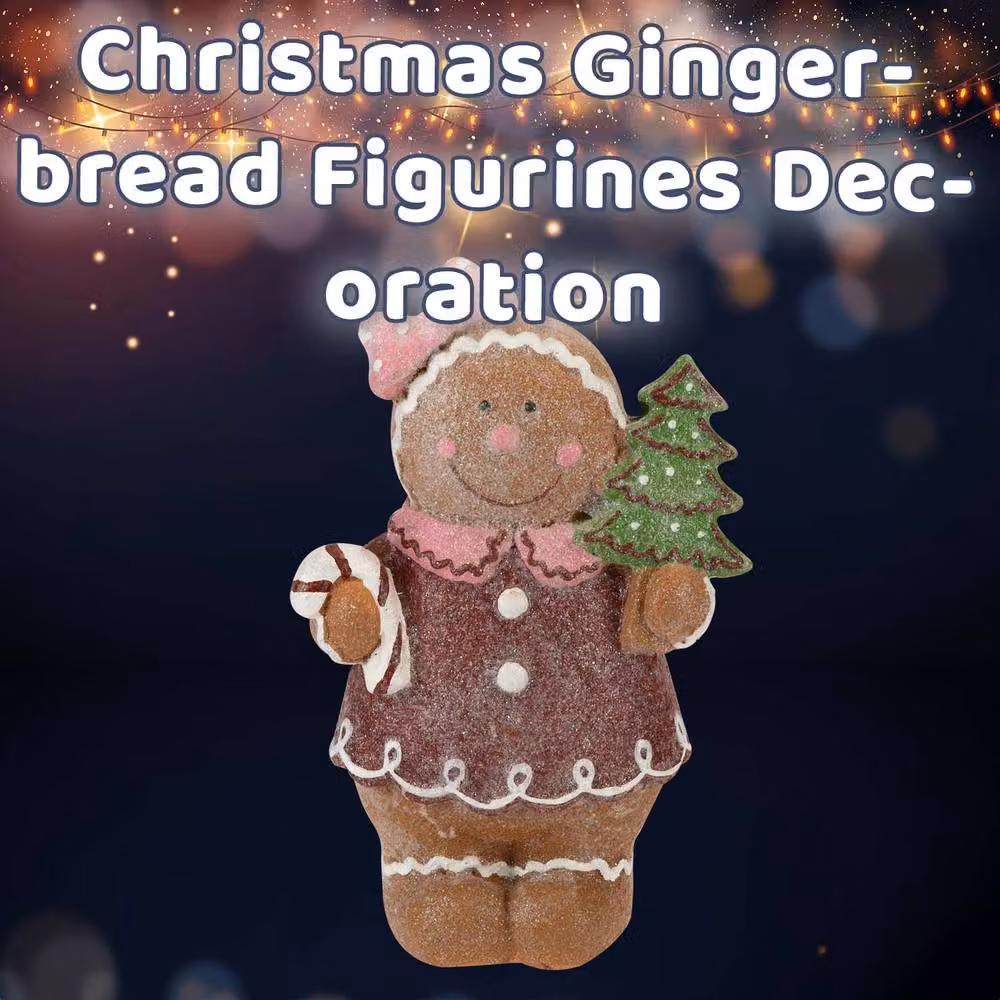 VFM e-Store Christmas Gingerbread Ceramic Figurine Decoration, Brown, W: 16 cm, H: 9.5 cm – 3