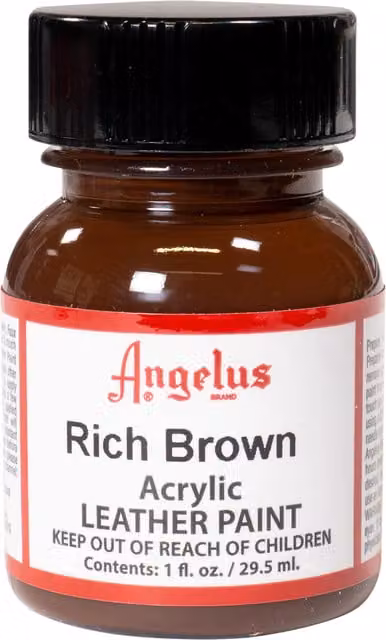 Angelus Acrylic Leather Paint in Brown, 29.57 ml